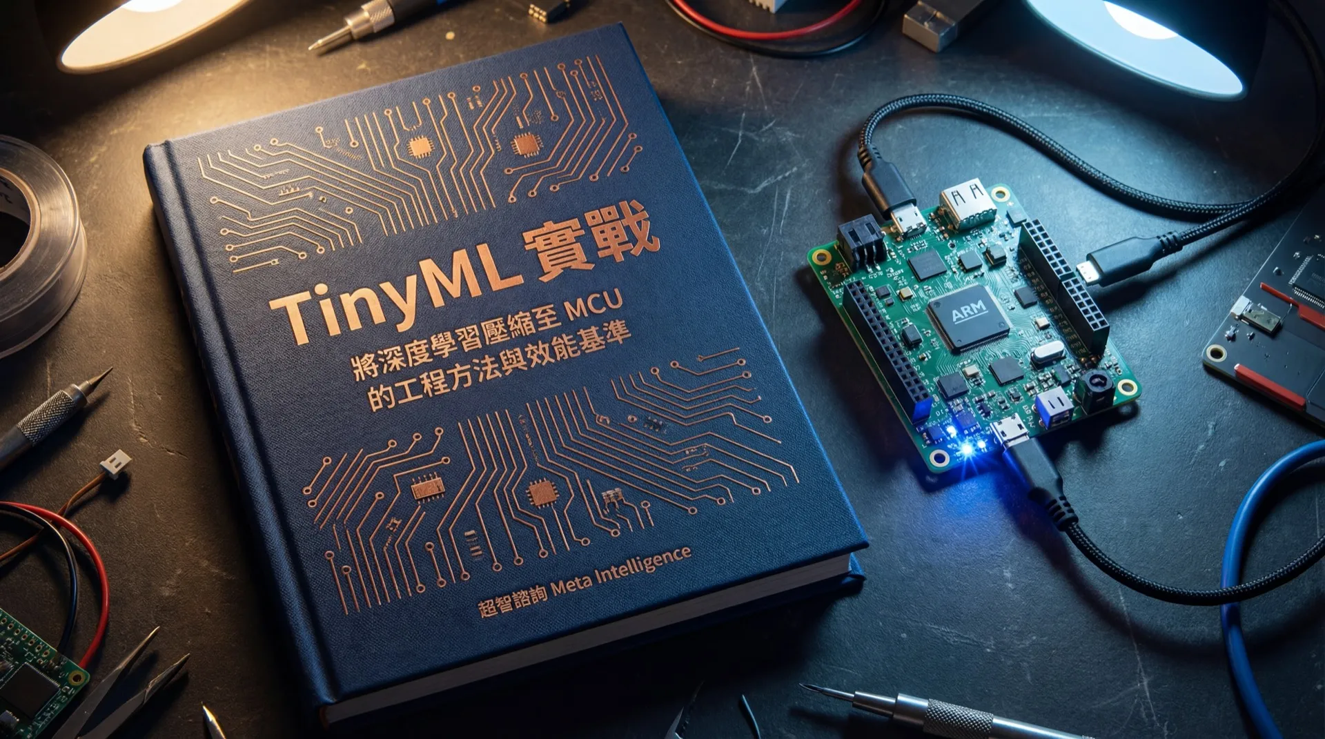TinyML 微控制器與深度學習部署示意